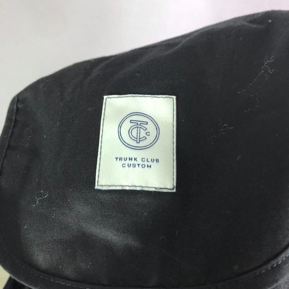 Trunk Club Navy Blue Small Check Wool Dress Pants Size 36W - Picture 6 of 8